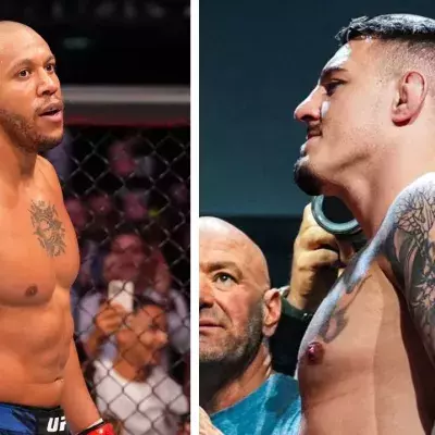 Ciryl Gane et Tom Aspinall, deux des meilleurs poids lourds actuellement à l'UFC. 