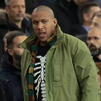 Ciryl Gane lors du match de Ligue des champions ayant opposé le PSG au Borussia Dortmund. 