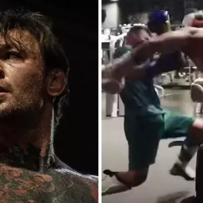 Conor McGregor lors d'un sparring avant son retour à l'UFC. 