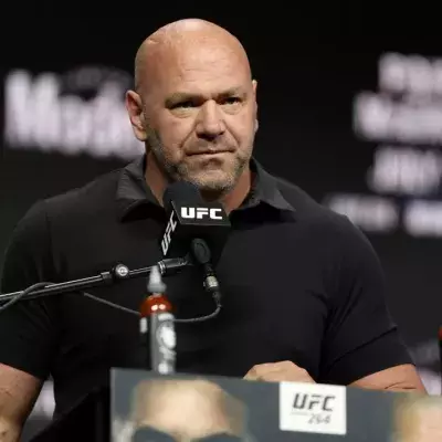 Dana White lors de la conférence de presse de l'UFC 264. 