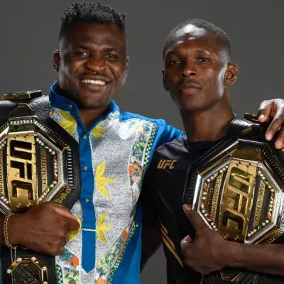 Francis Ngannoyu et Israel Adesanya