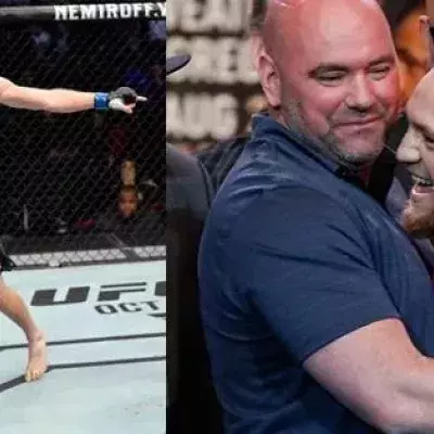 Justin Gaethje & Dana White & Conor McGregor