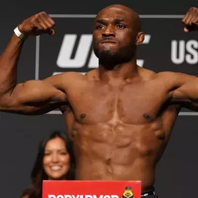 Kamaru Usman à la pesée de l'UFC