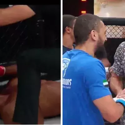 Mehdi Saadi a été félicité par Georges St-Pierre après sa victoire par KO à l'UAE Warriors 47. 