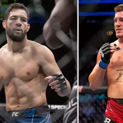 Nassourdine Imavov et Brendan Allen dans la cage de l'UFC