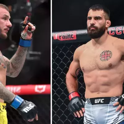 Renato Carneiro et Benoit Saint-Denis dans la cage de l'UFC