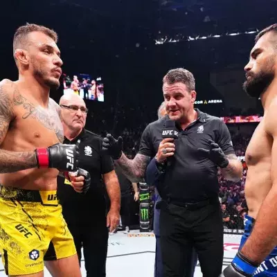 Renato Moicano et Benoit Saint-Denis.
