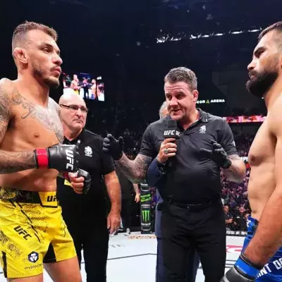 Renato Moicano et Benoit Saint-Denis.