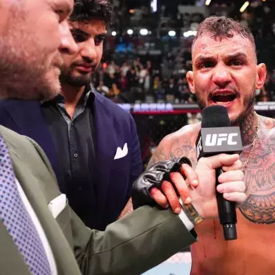 Renato Moicano s'en est pris à Emmanuel Macron après sa victoire contre Benoit Saint-Denis à l'UFC Paris 2024. 
