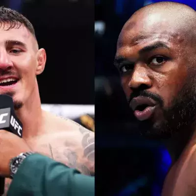 Tom Aspinall et Jon Jones 