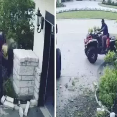 Un combattant de l'UFC manque de peu d'écraser ses fils en quad