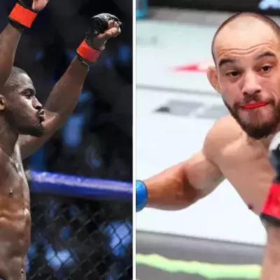 William Gomis et Jean Silva dans la cage de l'UFC
