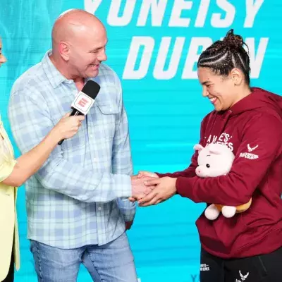 Yuneisy Duben, après son combat aux cotes de Dana White.