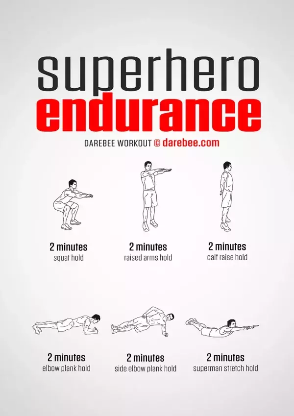Vous pouvez essayer le programme 'Superhero Endurance' de Darabee