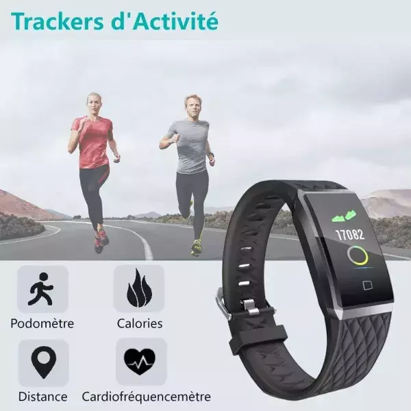 Très appréciée des runners, cette montre connectée possède également un tracker d'activité qui fait podomètre, cardiofréquencemètre et qui calcule les calories dépensées.