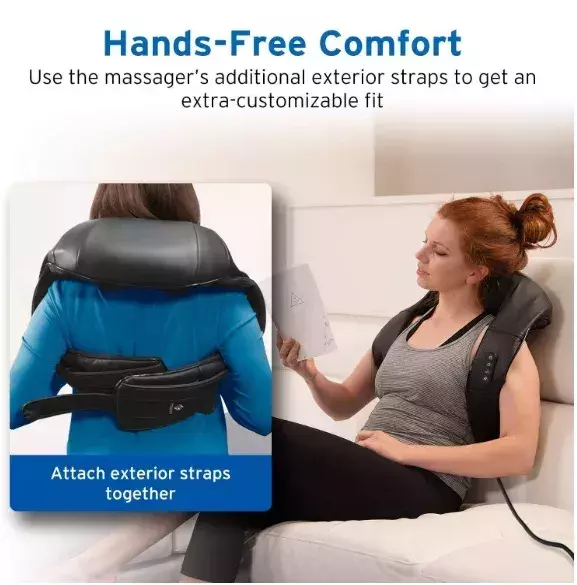 Très facile à transporter, le masseur Etekcity peut s'attacher dans le dos est être utilisé chez vous comme en voyage ou lors d'une compétition sportive.